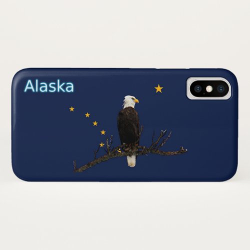 Alaska Eagle And Flag iPhone XS Case