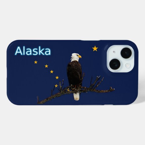 Alaska Eagle And Flag iPhone 15 Case