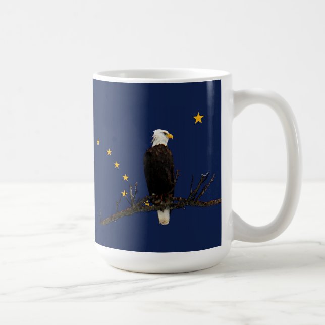 Alaska Eagle And Flag Coffee Mug (Right)