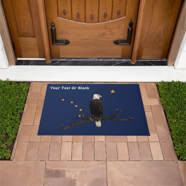 Alaska Eagle And Flag Doormat (Outdoor)
