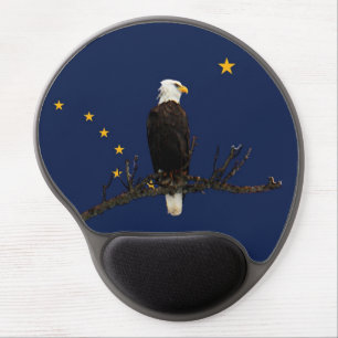 Alaska Eagle And Flag Gel Mouse Pad