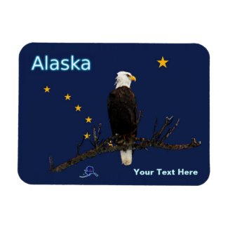 Alaska Eagle And Flag