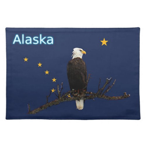 Alaska Eagle And Flag Placemat