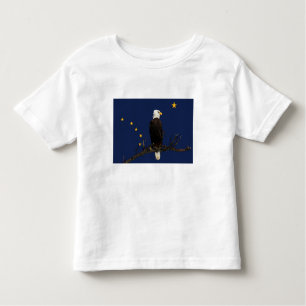 Alaska Eagle And Flag Toddler T-shirt