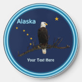 Alaska Eagle And Flag Wireless Charger (Front)