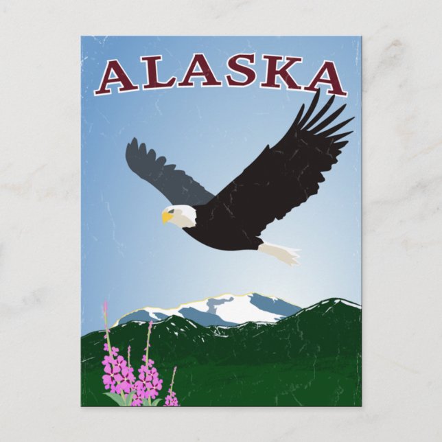 Alaska eagle postcard (Front)
