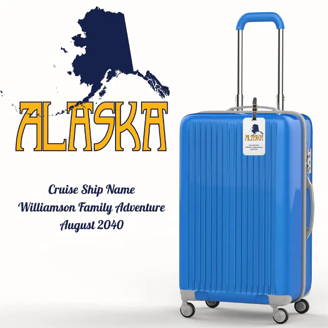 Alaska Family Cruise Monogram Ship Luggage Tag | Zazzle