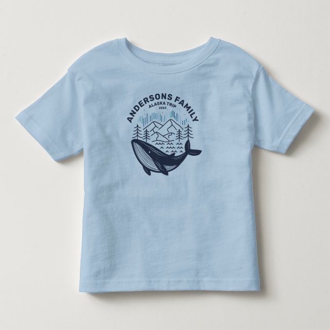 Alaska Family Group Cruise Trip Whale Watching Toddler T-shirt (Front)