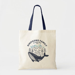 Alaska Family Group Cruise Trip Whale Watching Tote Bag