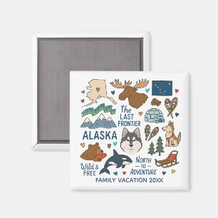 Alaska Family Trip Keepsake Custom Magnet