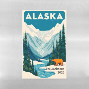 Alaska Family Vacation Bear Mountains Magnet Magnetic Dry Erase Sheet