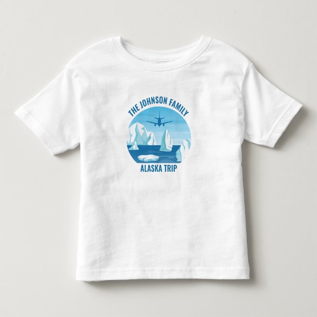 Alaska Family Vacation Custom Cool Glacier Toddler T-shirt (Front)