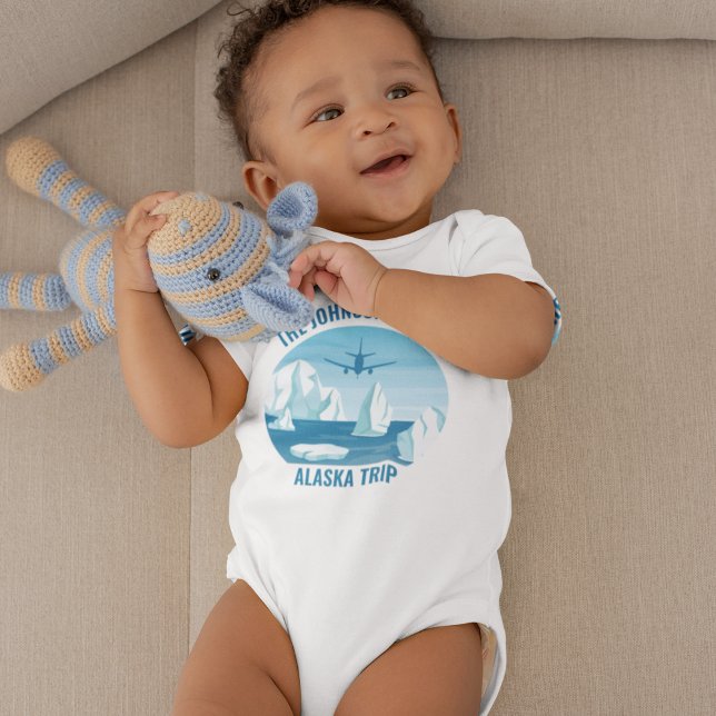 Alaska Family Vacation Glacier Cute Custom Baby Bodysuit (Creator Uploaded)