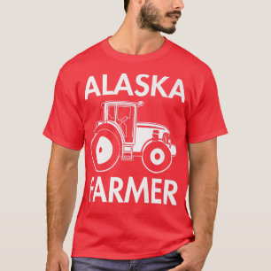 Alaska Farmer Vintage Men Tractor Farm Local Food T-Shirt