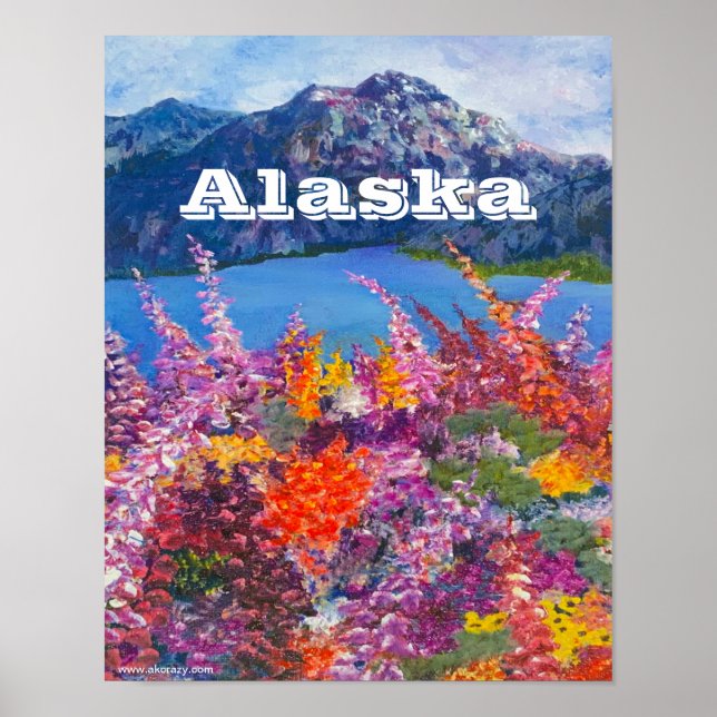 Alaska Fireweed Matt Poster (Front)