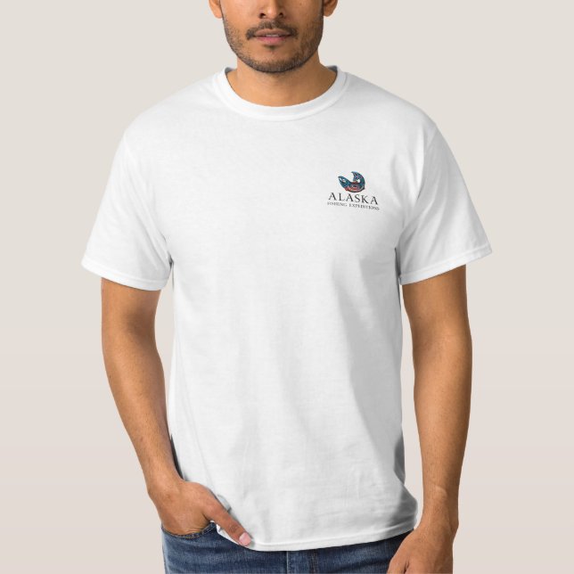 Alaska Fishing Expeditions Art by Dawn T T-Shirt (Front)