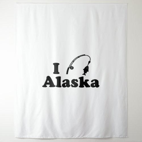 alaska fishing tapestry
