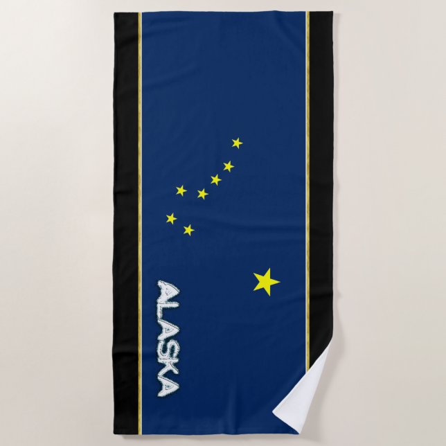 Alaska flag beach towel (Front)