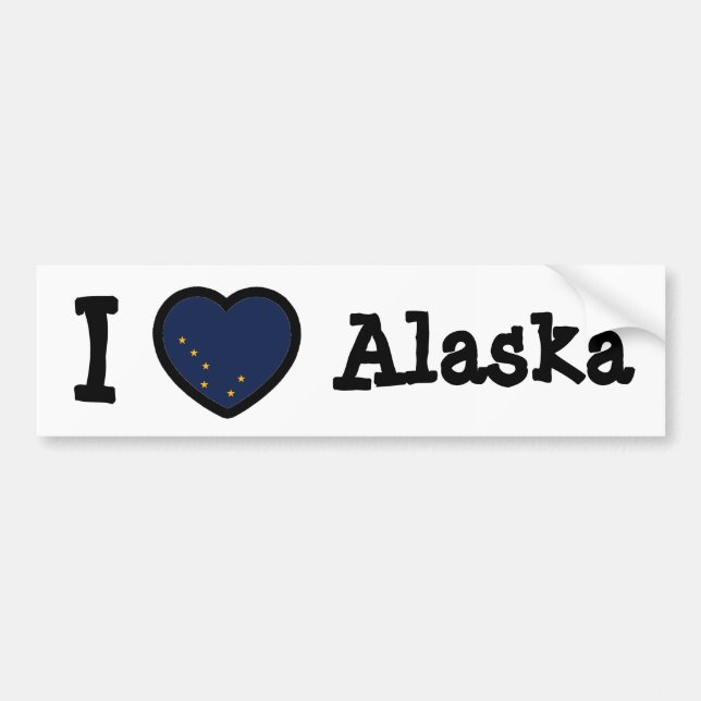 Alaska Flag Bumper Sticker (Front)