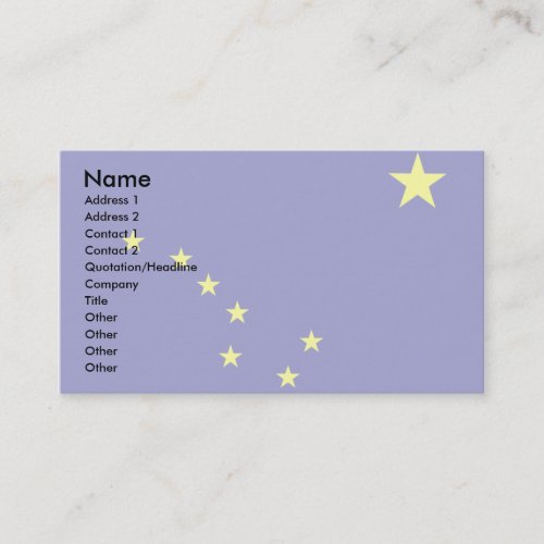 Alaska Flag Business Card Templates