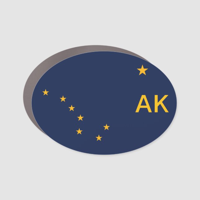 Alaska Flag Car Magnet (Front)