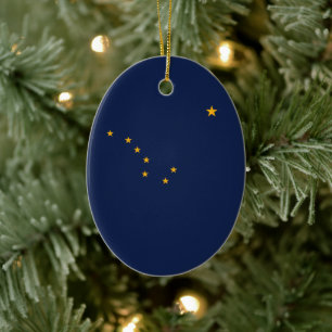 Alaska Flag Ceramic Ornament