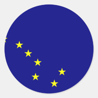 Alaska Flag Classic Round Sticker