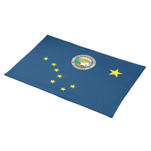 Alaska flag cloth placemat
