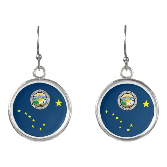 Alaska flag earrings (Front)