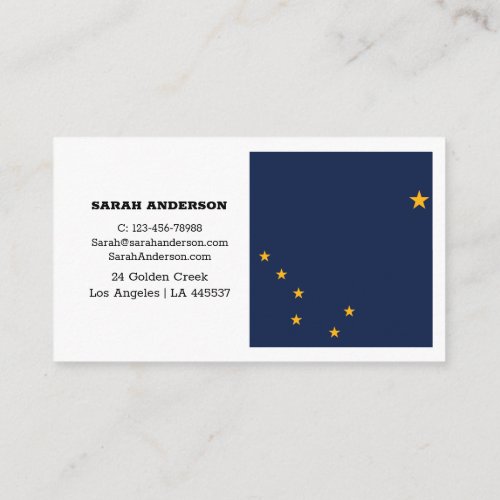 Alaska Flag Elegant Business Cards  USA