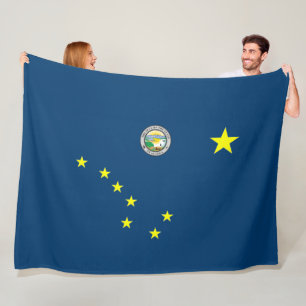 Alaska flag fleece blanket