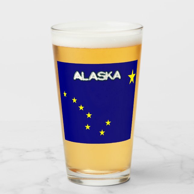 Alaska flag      glass (Front Filled)