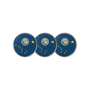 Alaska flag golf ball marker