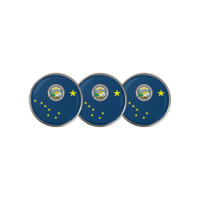 Alaska flag golf ball marker (3 Up)