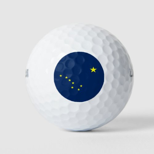 Alaska flag golf balls