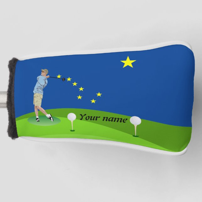 Alaska flag golf head cover (Front)