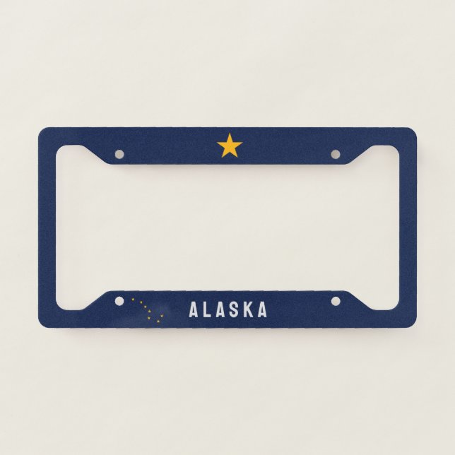 Alaska Flag License Plate Frame (Front)