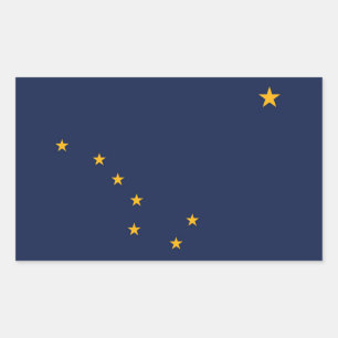 Alaska flag rectangular sticker