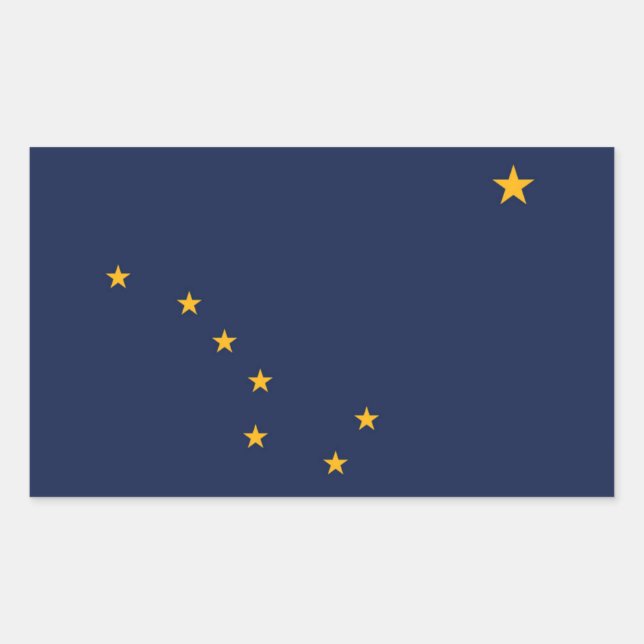 Alaska flag rectangular sticker (Front)