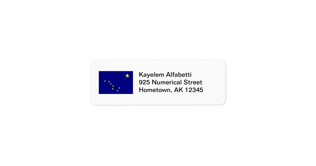 Alaska Flag Return Address Label Zazzle
