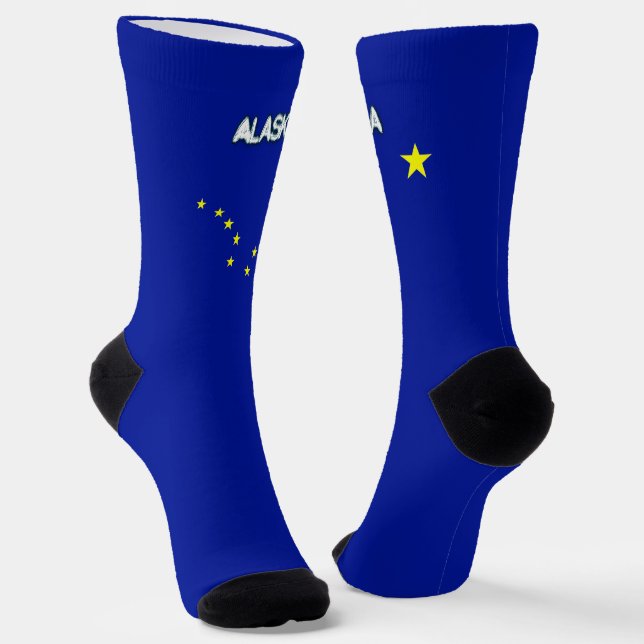 Alaska flag socks (Angled)