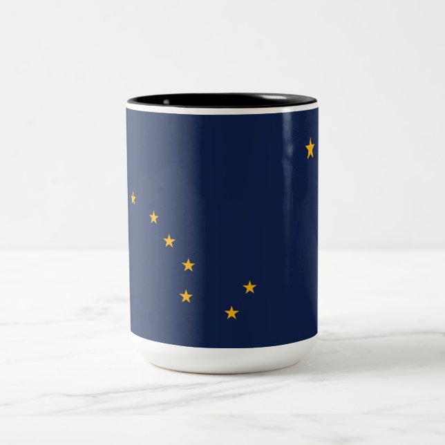 Alaska Flag Two-Tone Coffee Mug (Center)