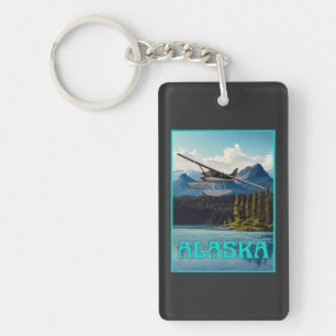 Alaska float plane keychain