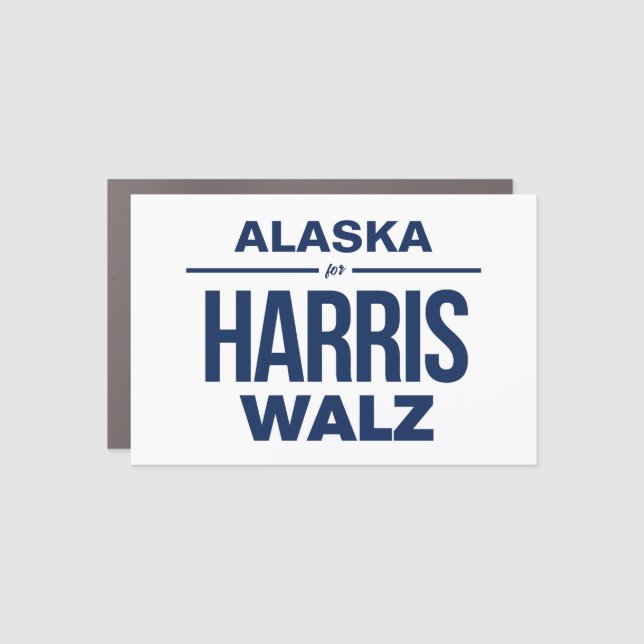 Alaska for Harris Walz Car Magnet (Front)