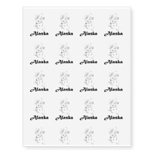 Alaska for Men Women and Kids Temporary Tattoos