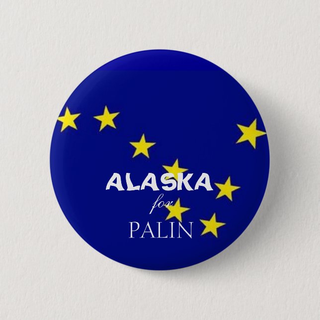 Alaska for Palin Pinback Button (Front)