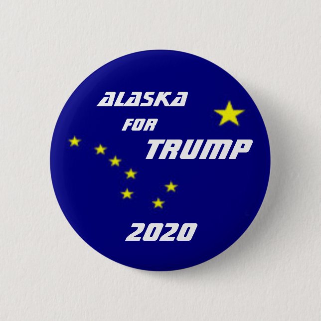Alaska for Trump 2020 Button (Front)