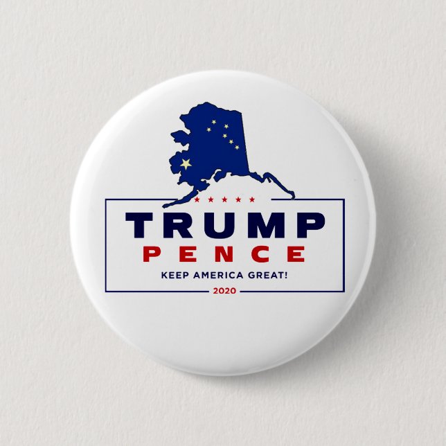 Alaska for Trump Pence 2020 Button (Front)