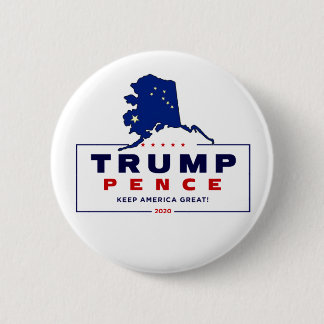 Alaska for Trump Pence 2020 Button
