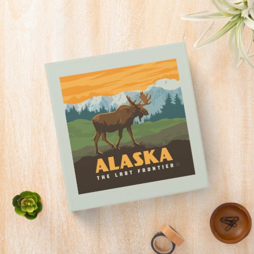 Alaska  Frontier Moose 3 Ring Binder